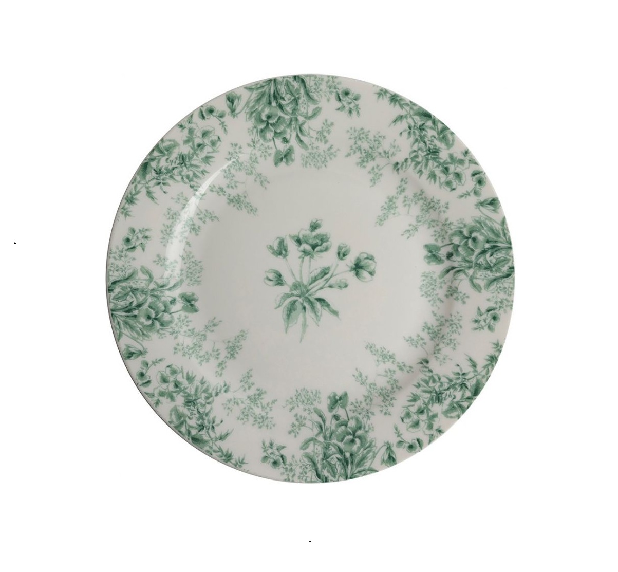 Тарілка діаметром 18 см Thurston Bloom з зеленими квітами